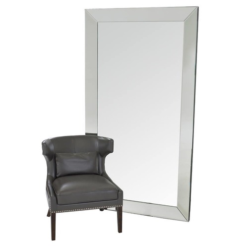 Used Transparent Mirrored Glass Floor Mirror for sale on AptDeco