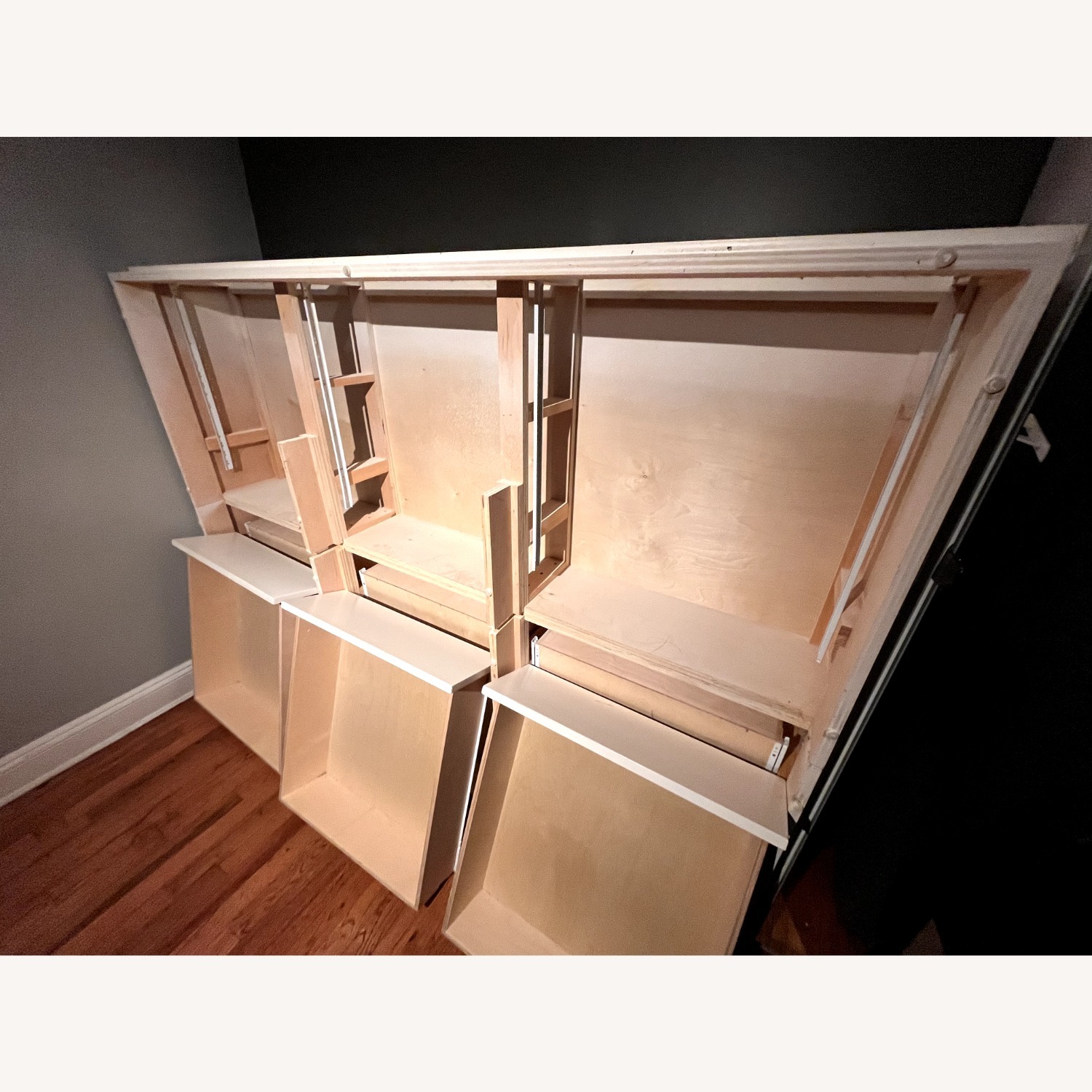 Solid Birch Bed Frame W 6 Drawers (White) - image-3
