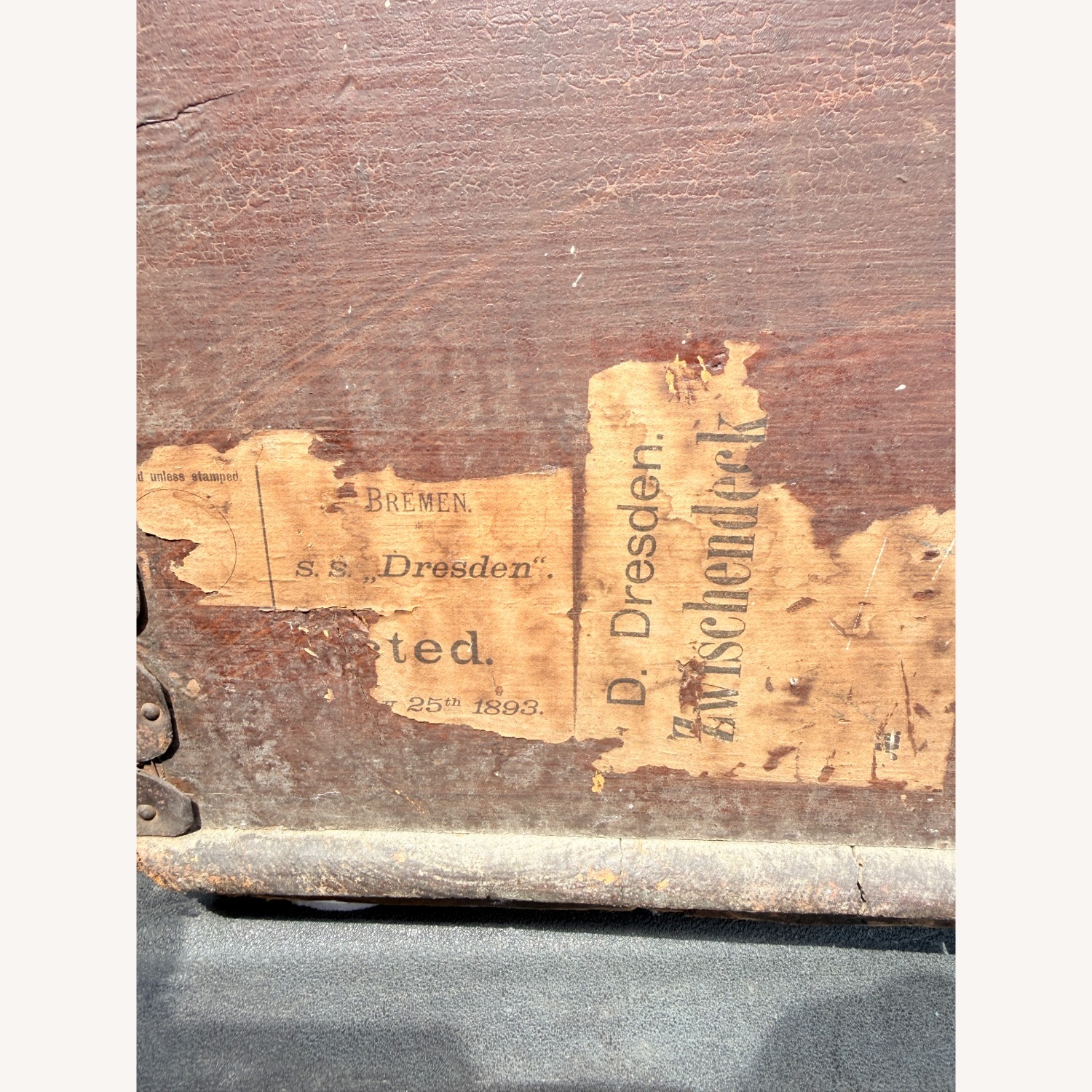 Vintage/Antique Finds Dark Brown Wood Chest - image-7