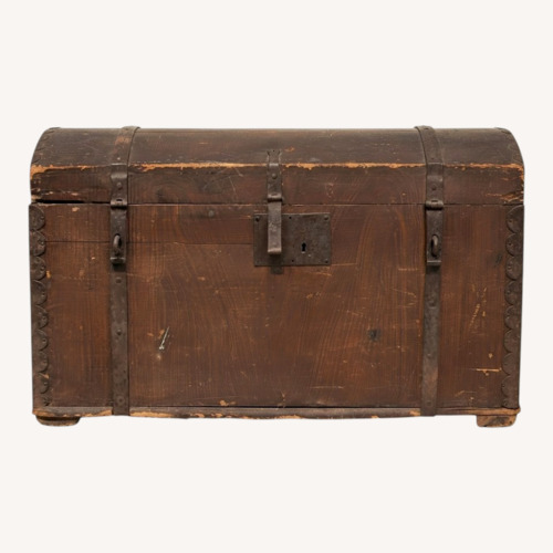 Used Vintage/Antique Finds Dark Brown Wood Chest for sale on AptDeco