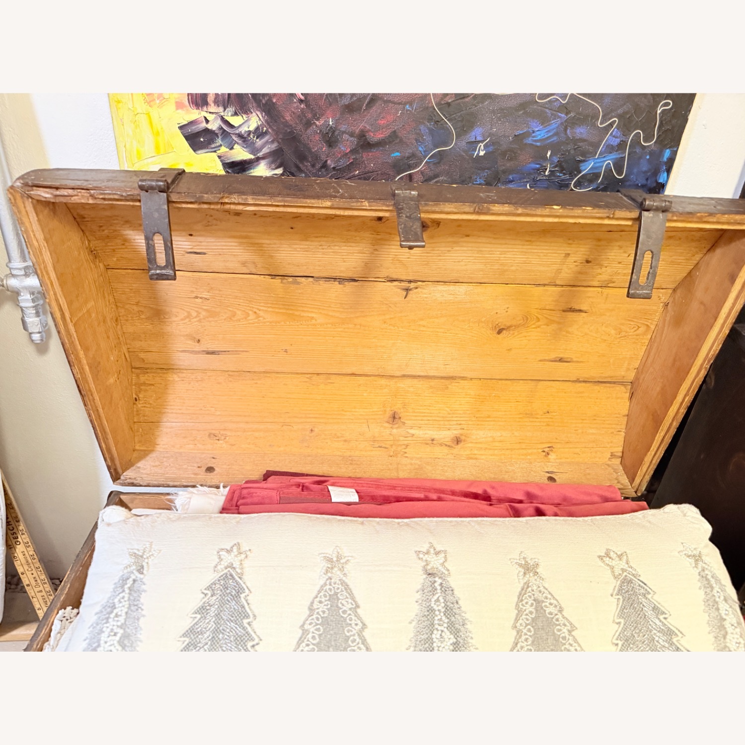 Vintage/Antique Finds Dark Brown Wood Chest - image-14