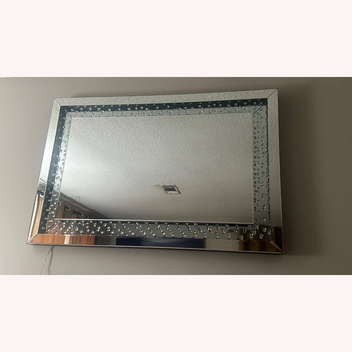 Silver Mirrored Glass Wall Mirror - image-3