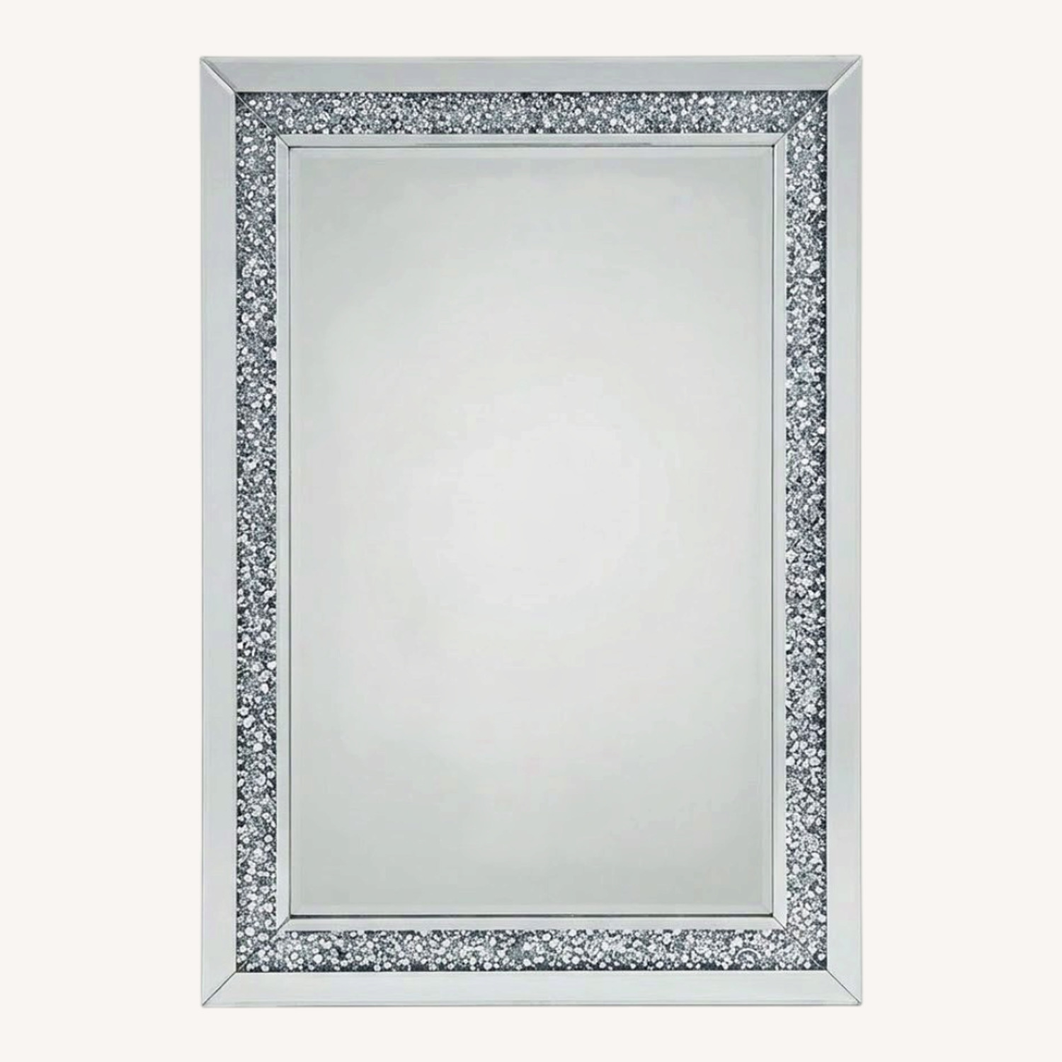 Silver Mirrored Glass Wall Mirror - image-0