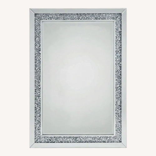 Used Silver Mirrored Glass Wall Mirror for sale on AptDeco