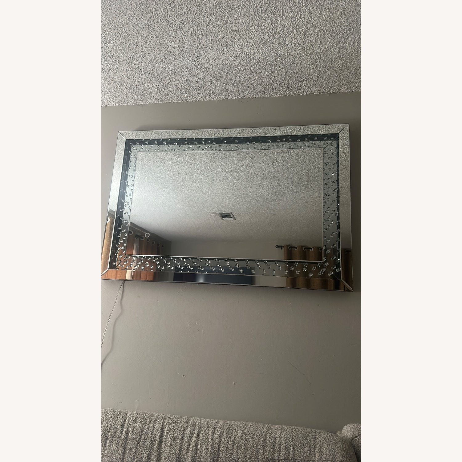 Silver Mirrored Glass Wall Mirror - image-1