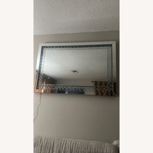 Used Silver Mirrored Glass Wall Mirror for sale on AptDeco