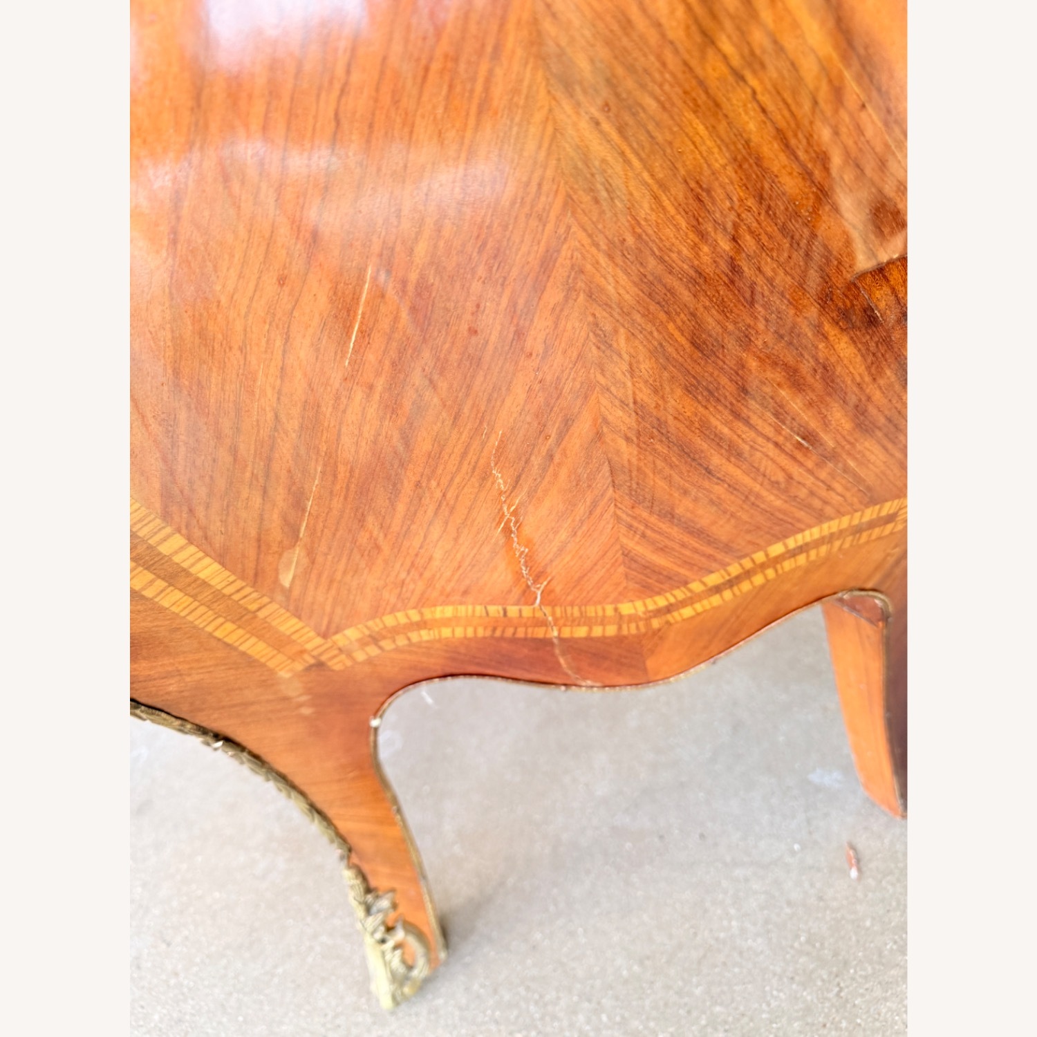 Louis XV Style Bombe Chest Dresser Marble Top - image-13