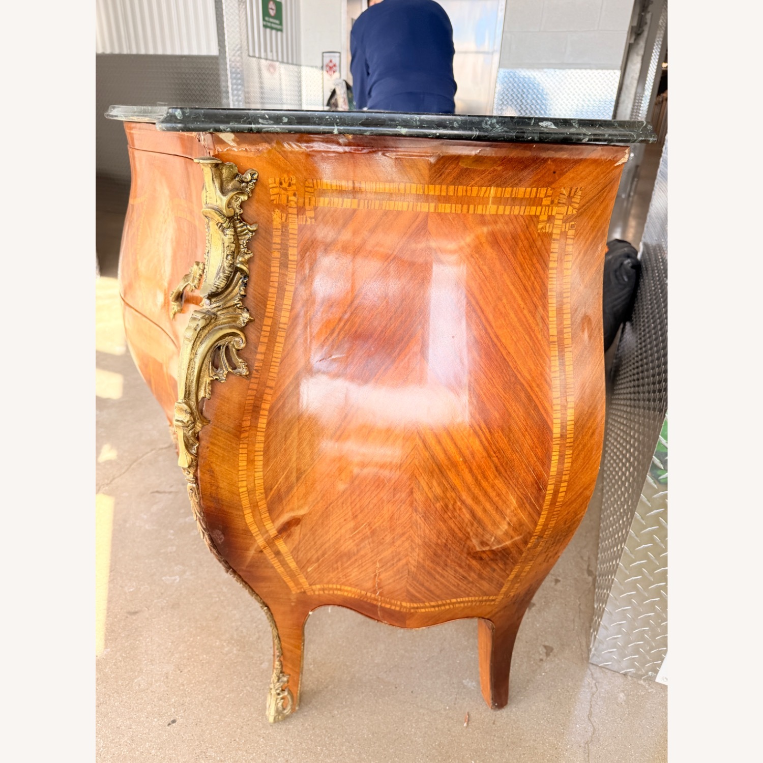 Louis XV Style Bombe Chest Dresser Marble Top - image-14