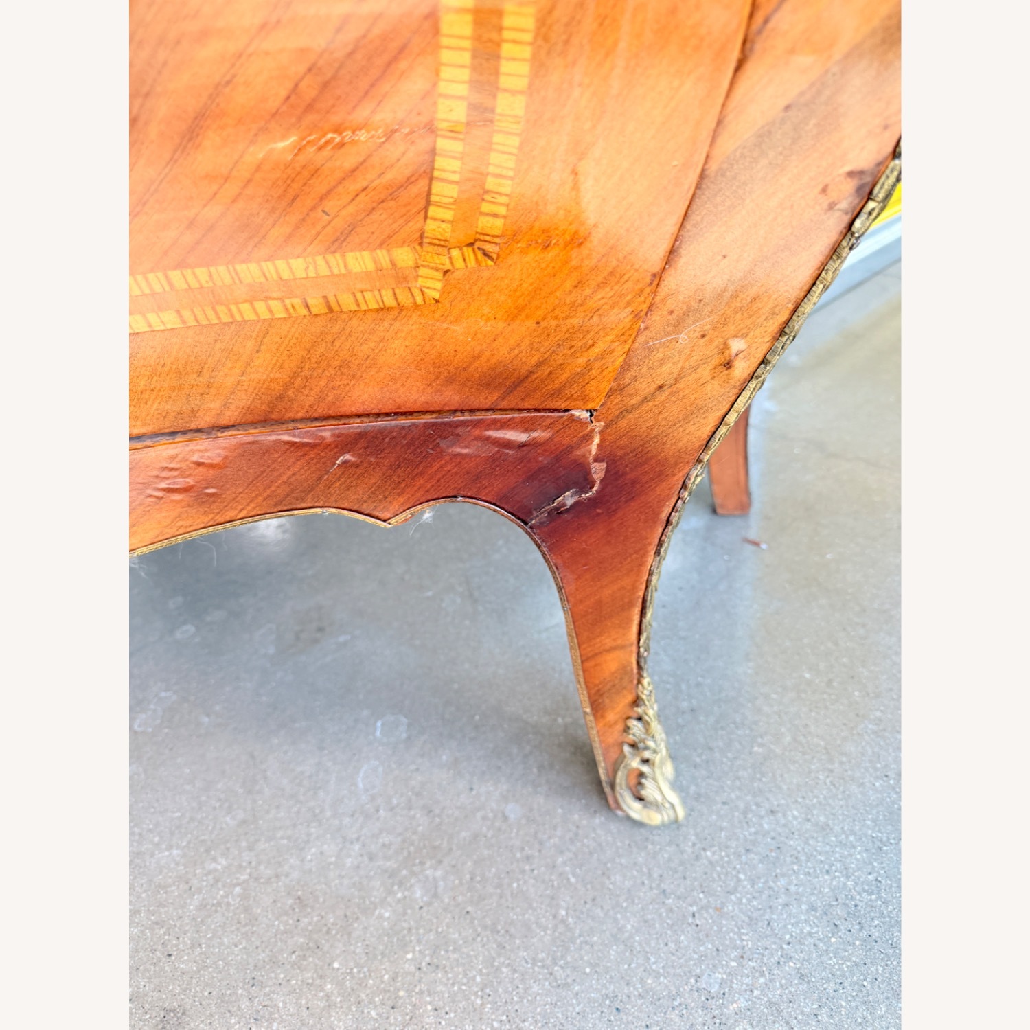 Louis XV Style Bombe Chest Dresser Marble Top - image-12