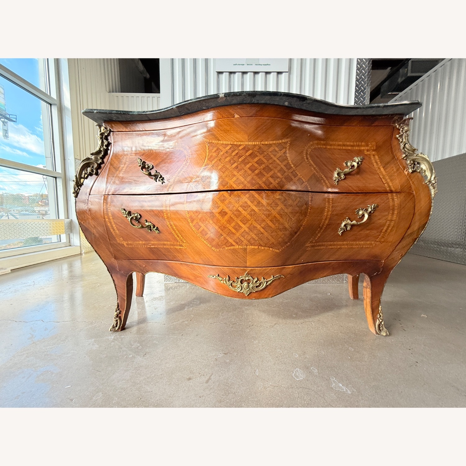 Louis XV Style Bombe Chest Dresser Marble Top - image-21