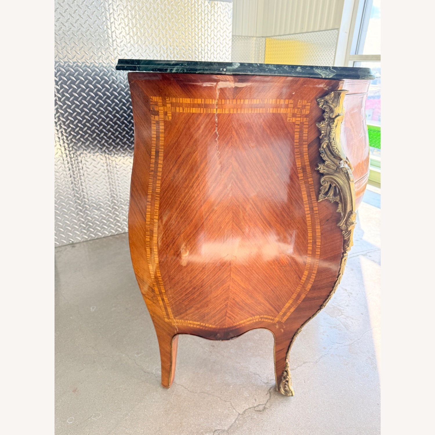Louis XV Style Bombe Chest Dresser Marble Top - image-16