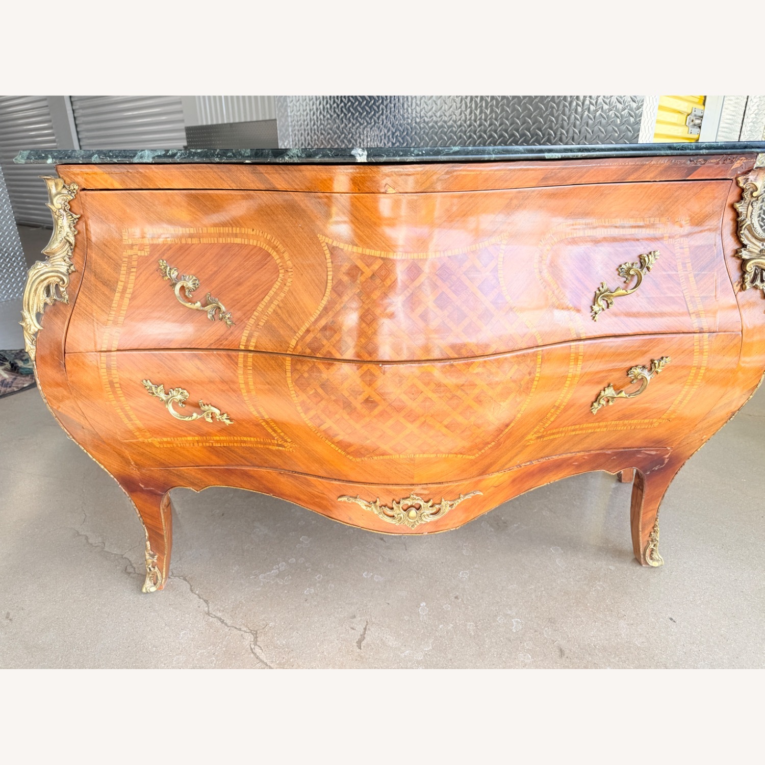Louis XV Style Bombe Chest Dresser Marble Top - image-22