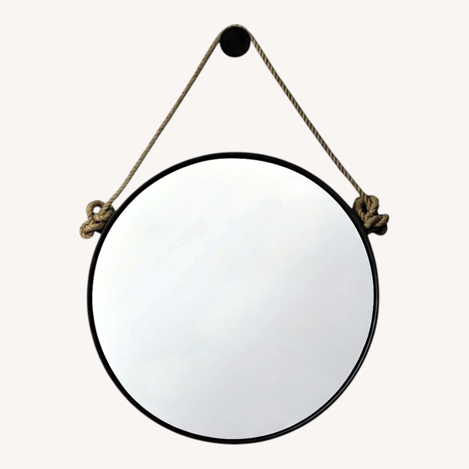Restoration Hardware Iron & Rope Mirror - image-0