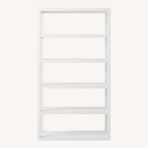 Used West Elm White Parsons Tower Bookcase for sale on AptDeco