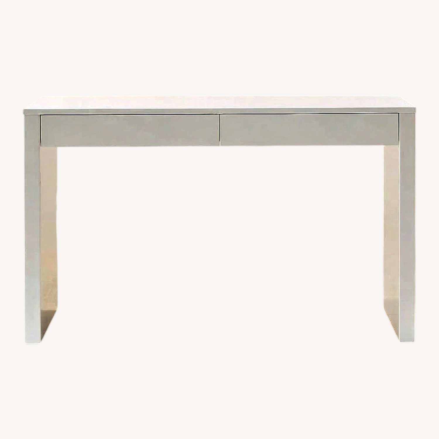CB2 Runway 48" - Drawer White Lacquered Wood Desk - image-0