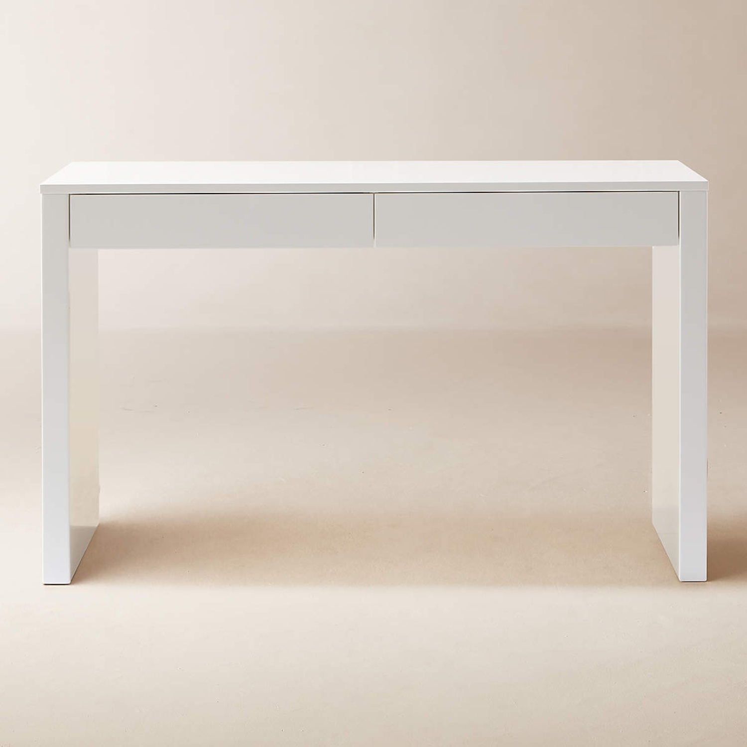 CB2 Runway 48" - Drawer White Lacquered Wood Desk - image-5