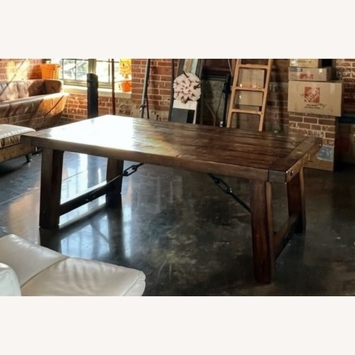 Used Pottery Barn Spectacular Solid Wood Extending Dining Table for sale on AptDeco