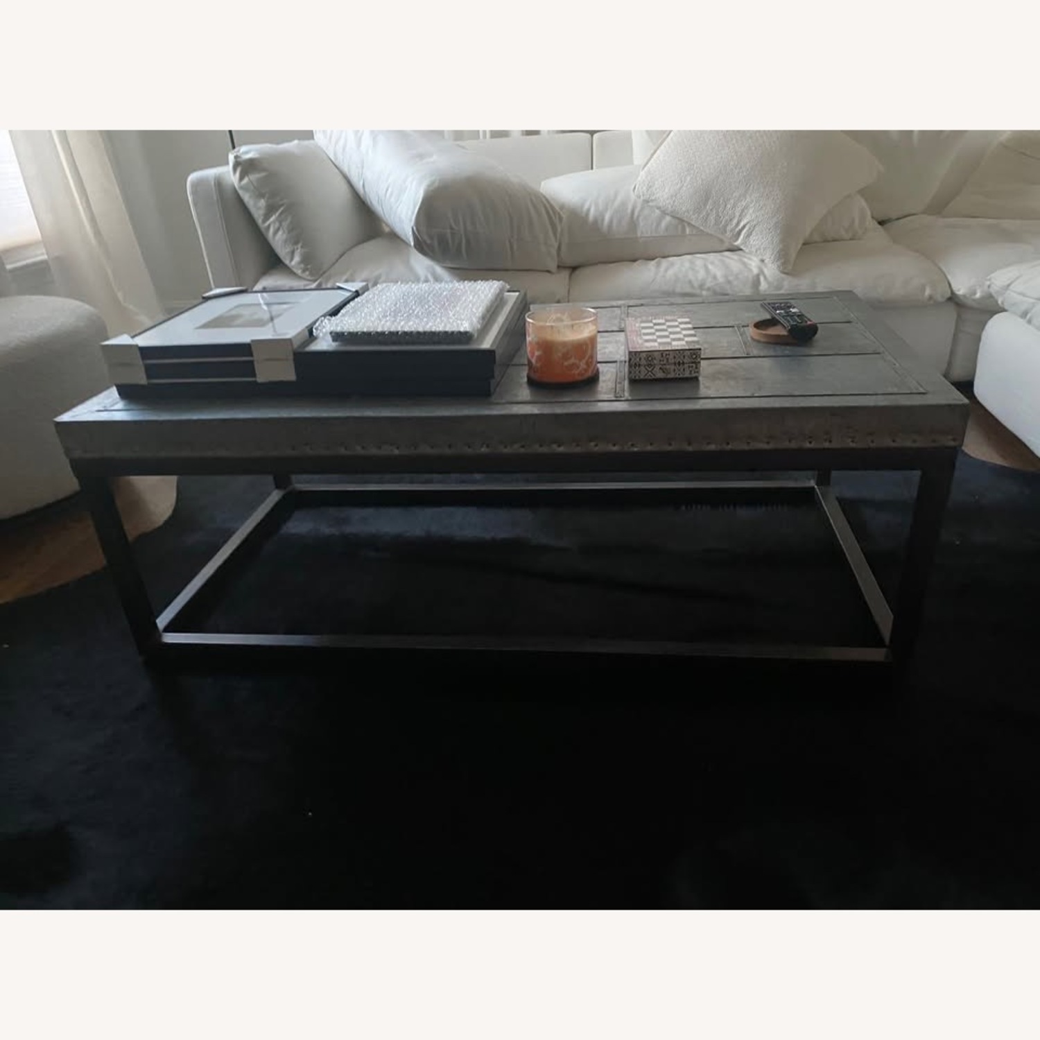 Restoration Hardware Metal Coffee Table - image-2