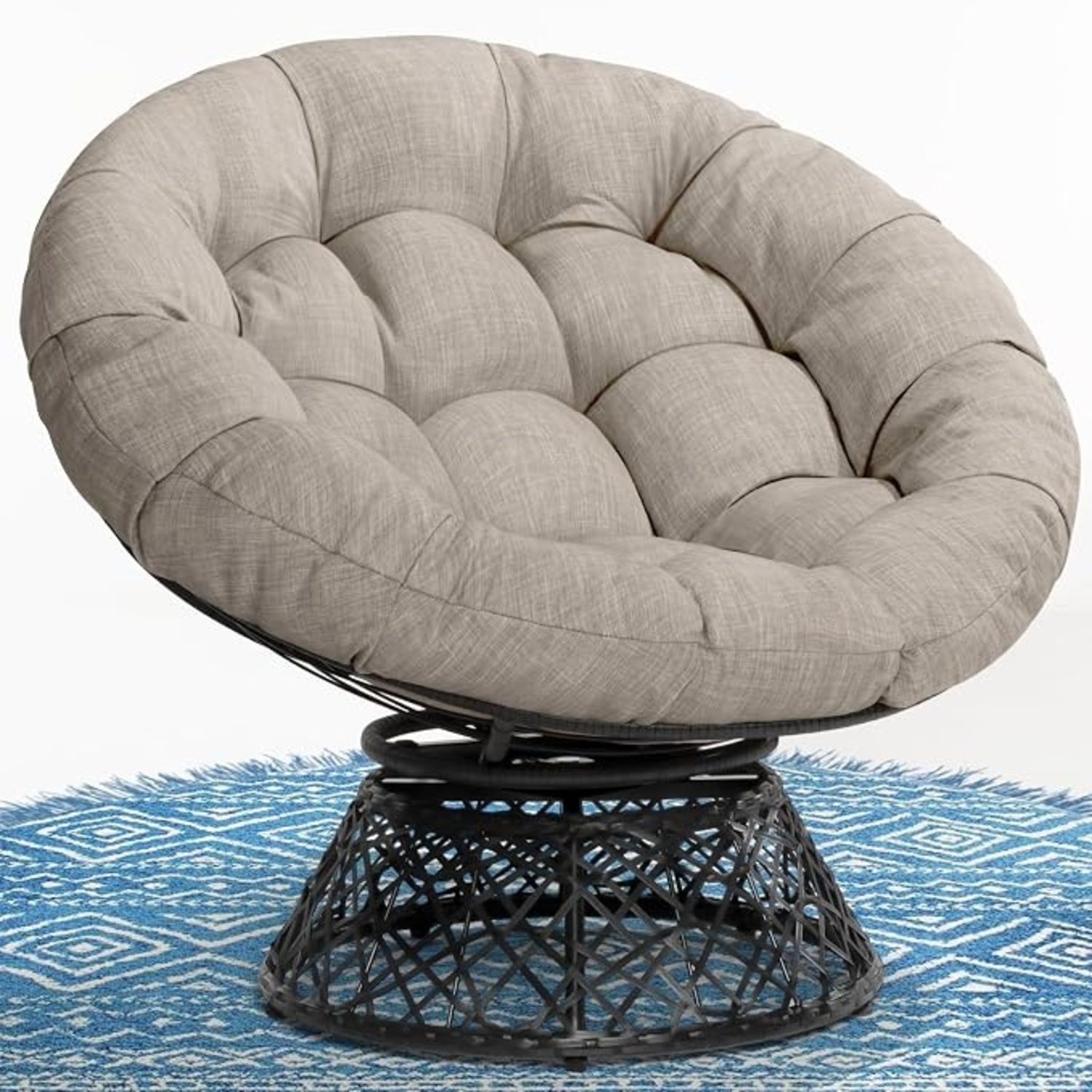Amazon Grey Swivel Accent Chair - image-6