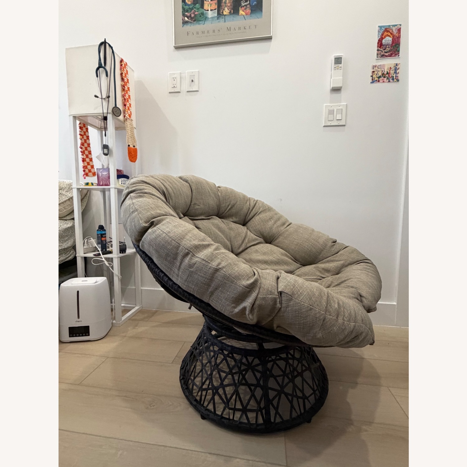 Amazon Grey Swivel Accent Chair - image-2