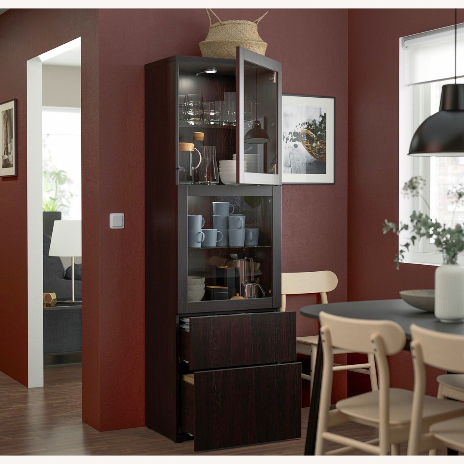 IKEA Black Wood Bookcase - image-5