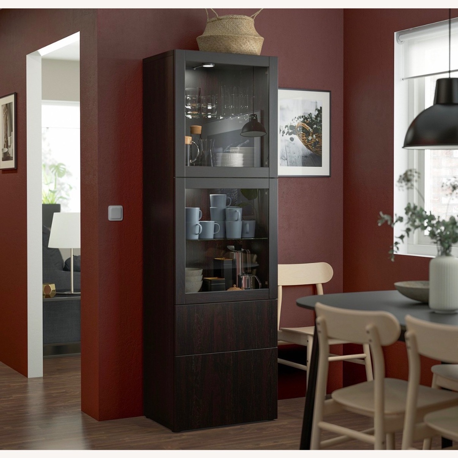 IKEA Black Wood Bookcase - image-6