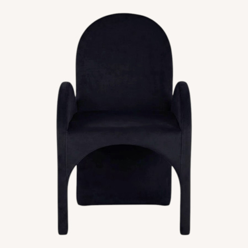 Used Living Spaces Black Velvet Accent Chairs for sale on AptDeco
