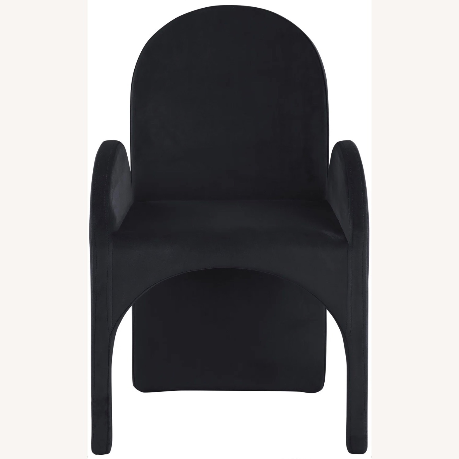 Living Spaces Black Velvet Accent Chairs - image-2