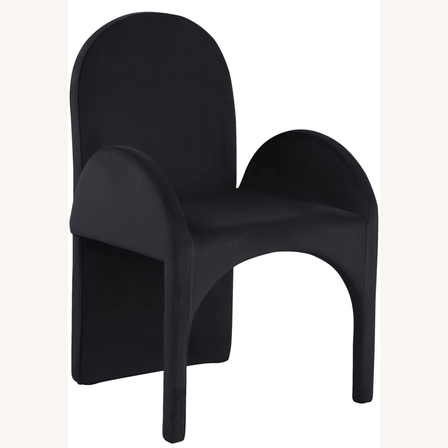 Living Spaces Black Velvet Accent Chairs - image-3