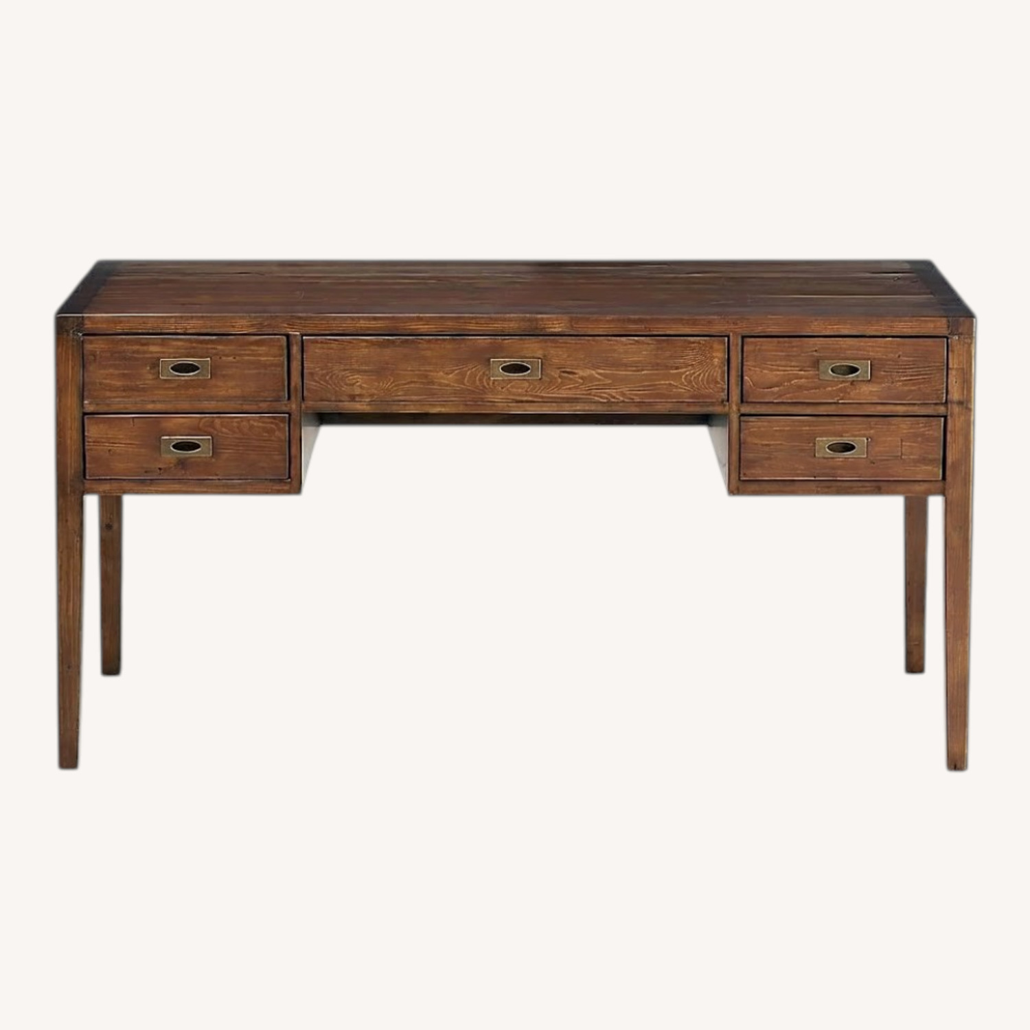 Crate & Barrel Dark Brown Wood Desk - image-0