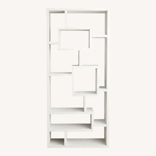 Used Set of 2 Modern White Bookcases for sale on AptDeco