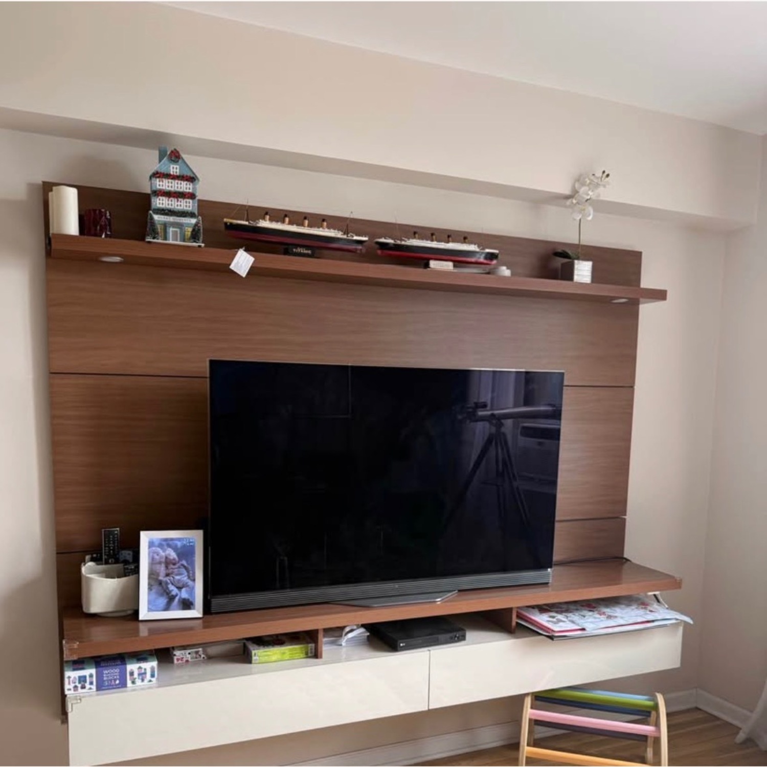 Floating TV Wall with Storage - image-1
