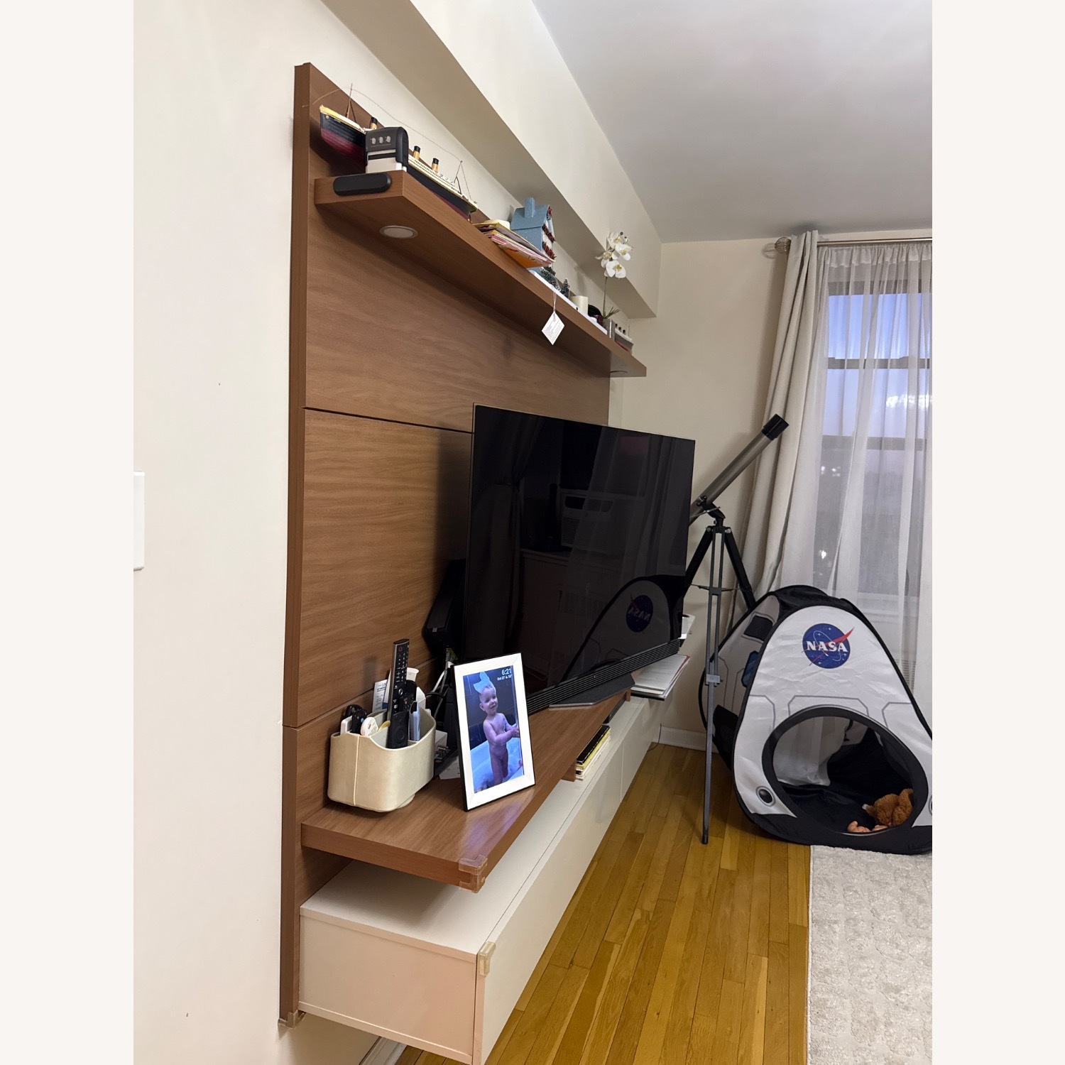 Floating TV Wall with Storage - image-3