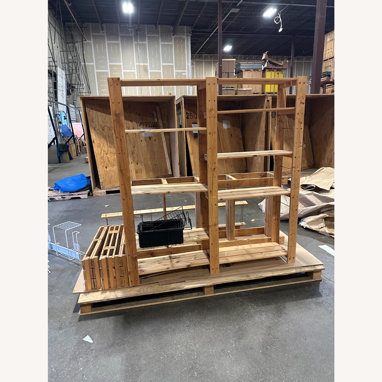 Wooden Storage Shelving Two Connected Bays - image-1