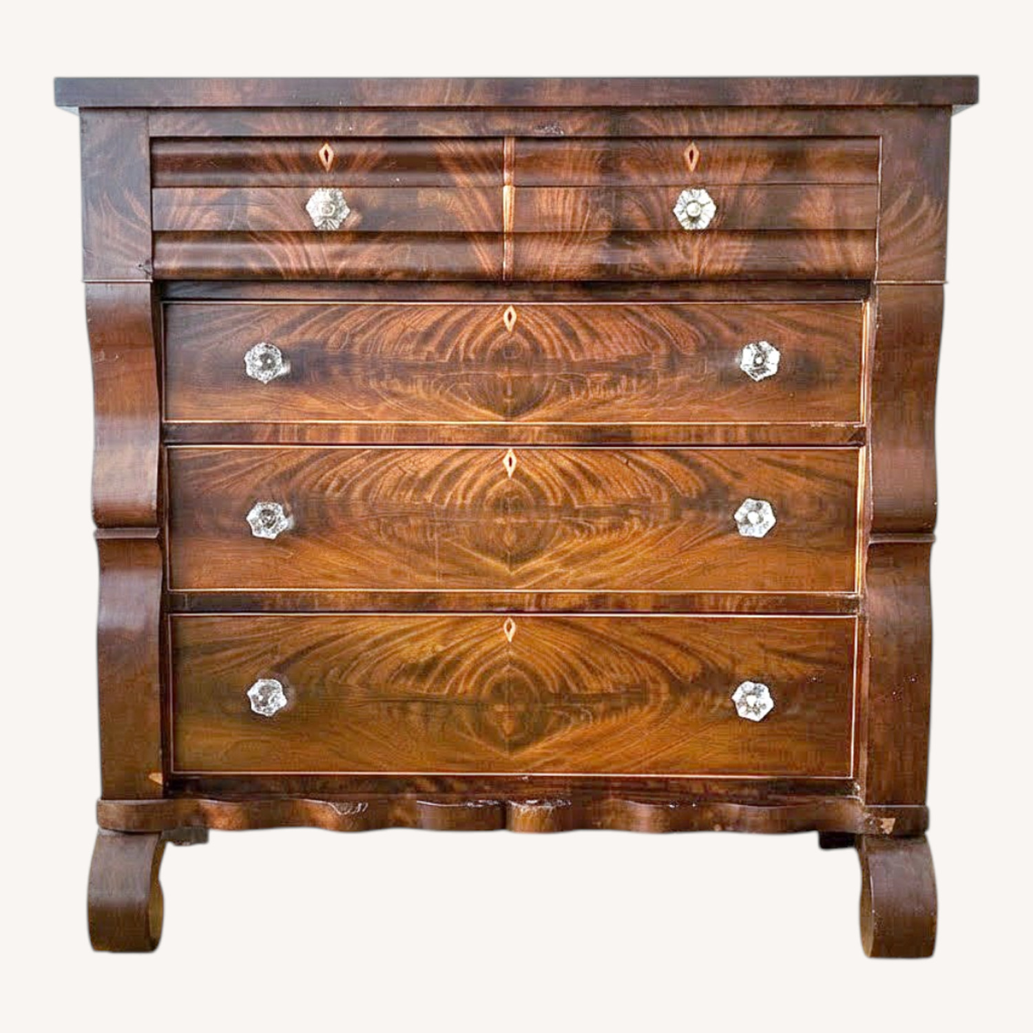 Antique Burlwood Dresser - image-0