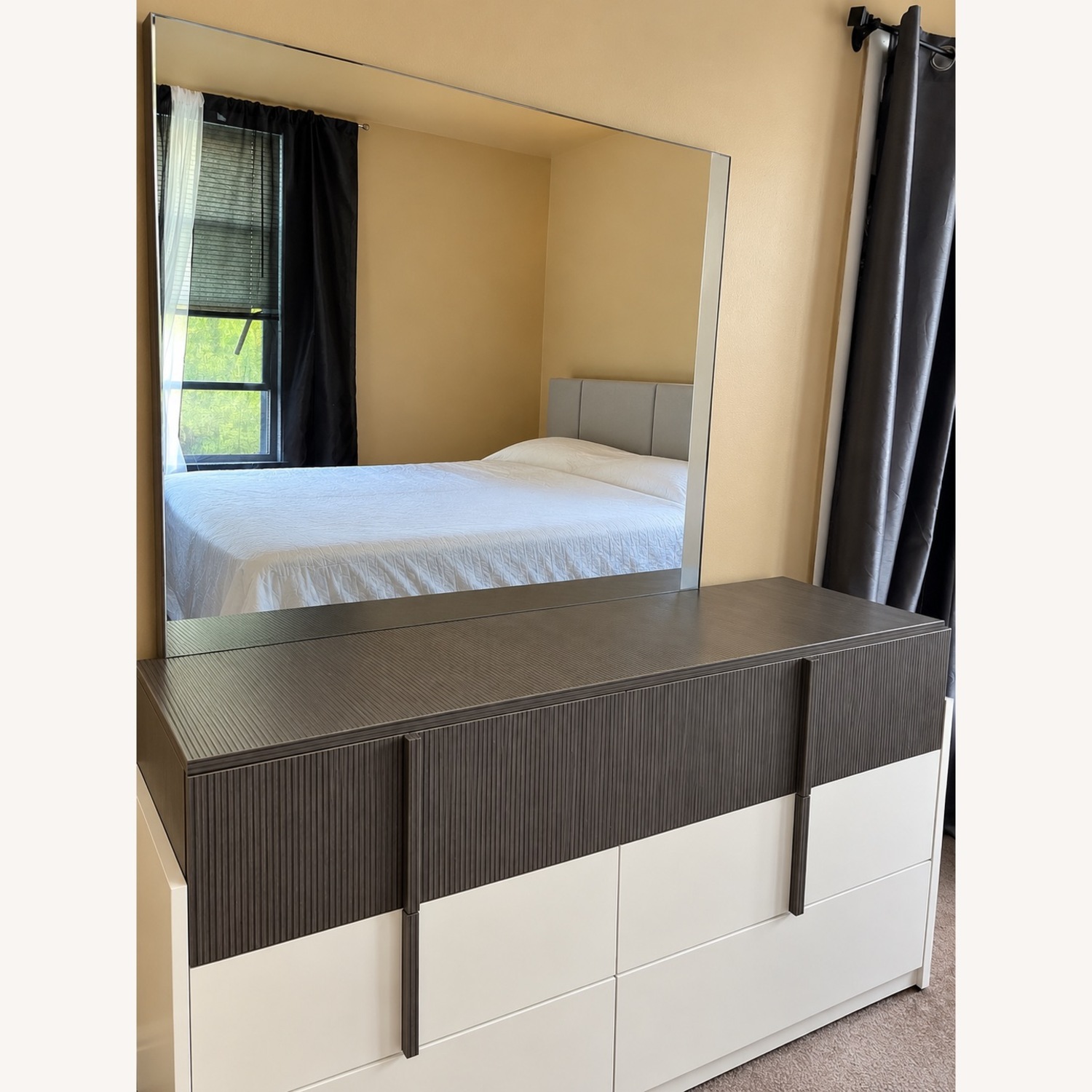 Dark Brown Wood Dresser - image-1