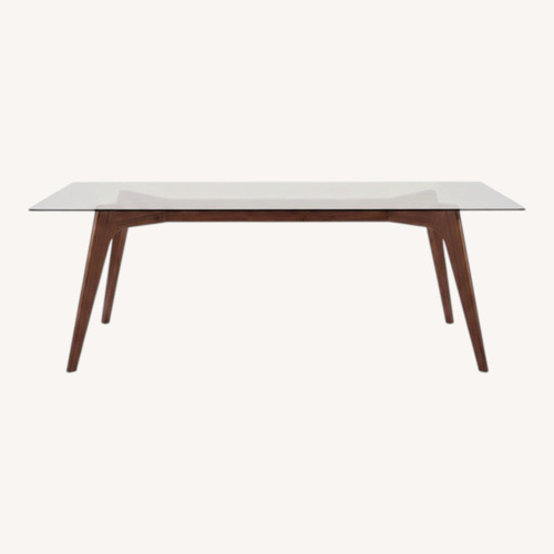 Used Joybird Hesse Glass Dining Table for sale on AptDeco
