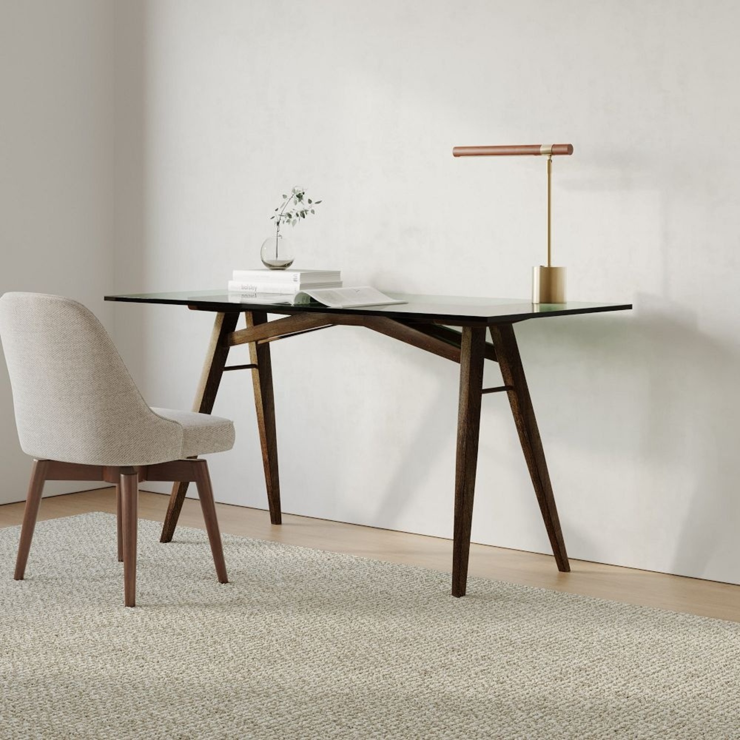 West Elm Glass Desk - image-2