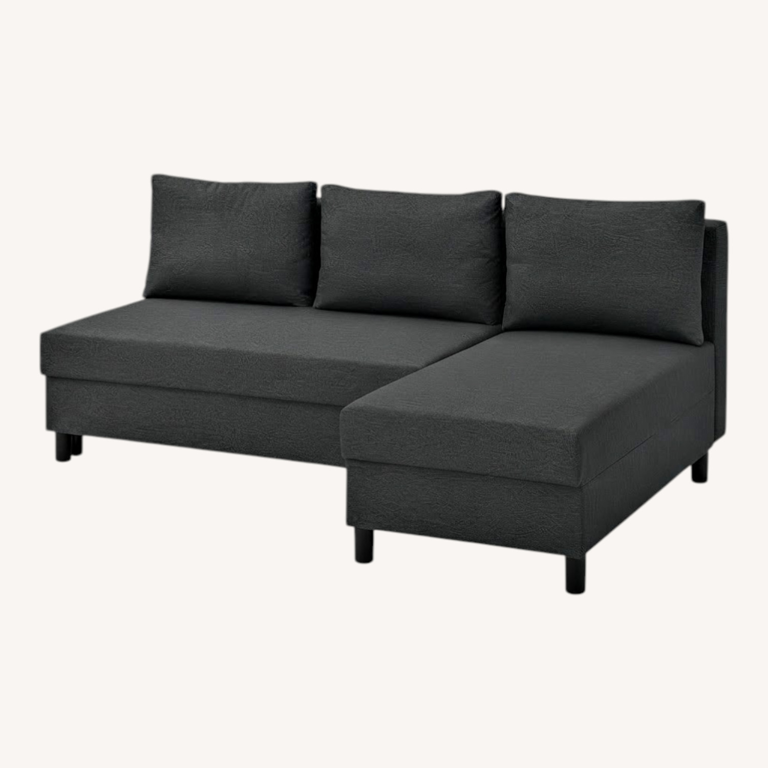 IKEA Dark Gray Fabric 2 Piece Sectional - image-0