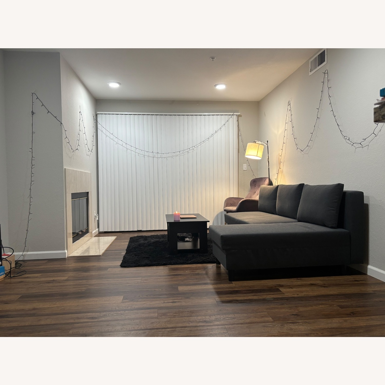 IKEA Dark Gray Fabric 2 Piece Sectional - image-3