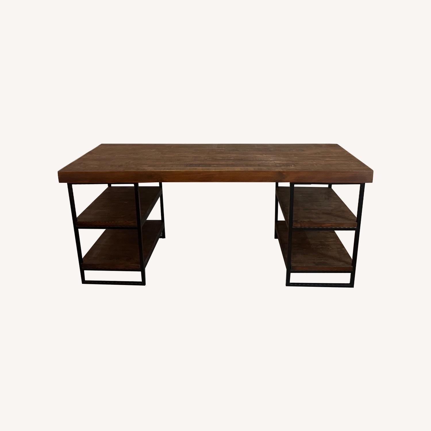 West Elm Hewn Wood Desk - image-5