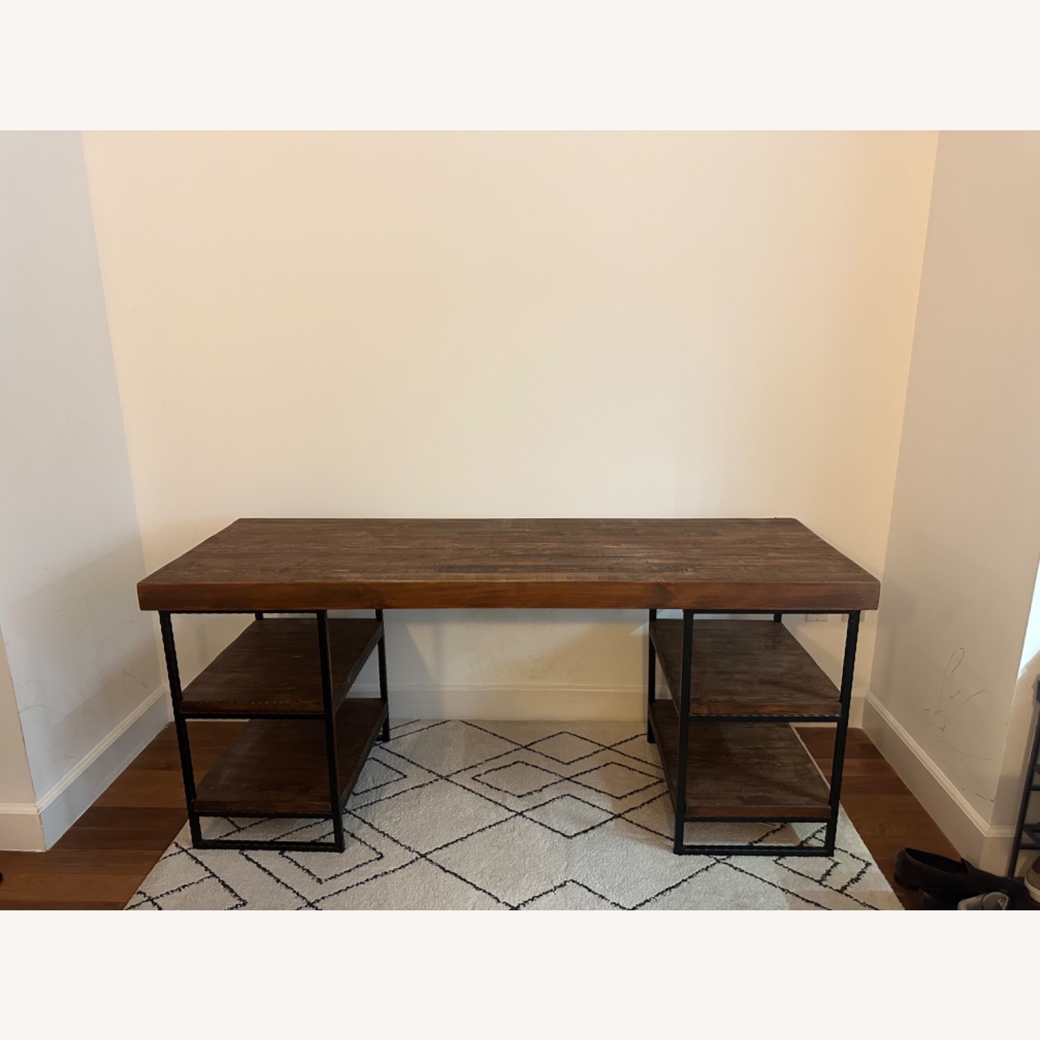 West Elm Hewn Wood Desk - image-1