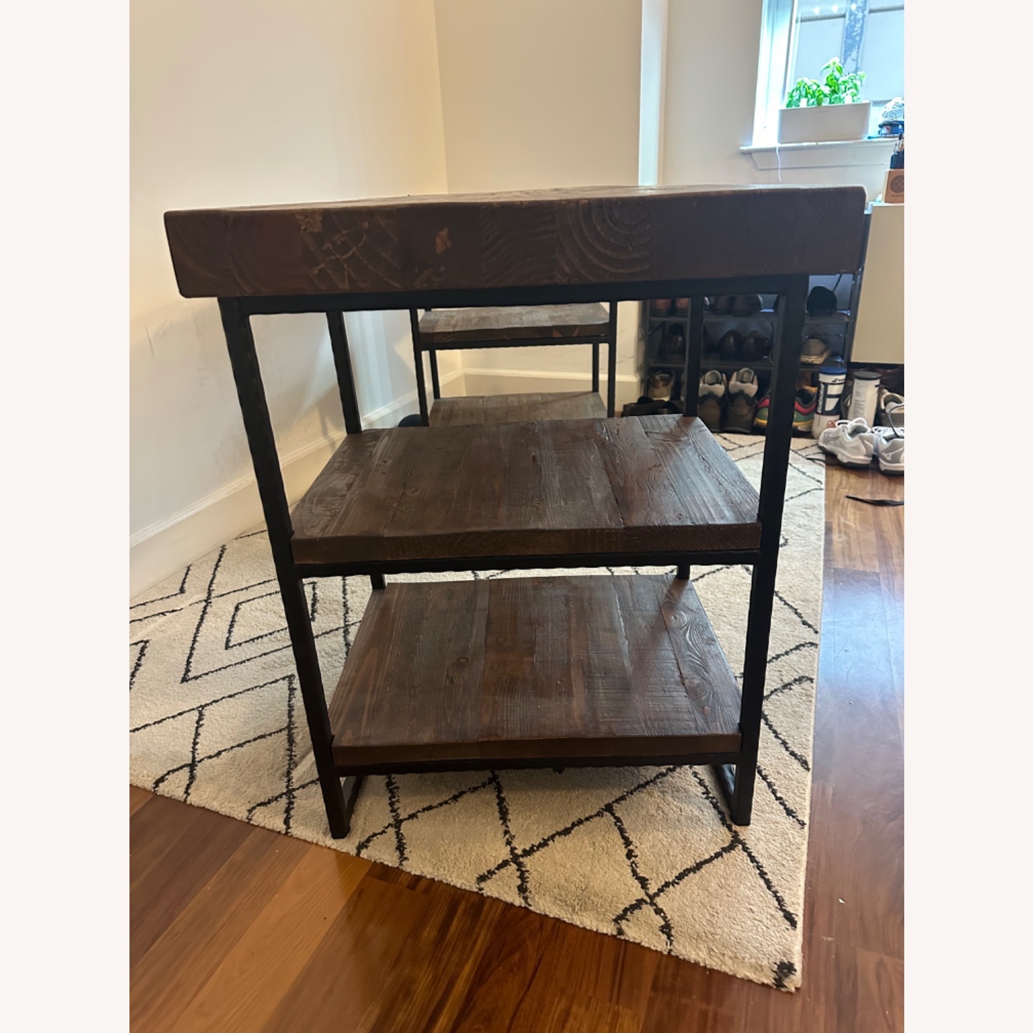West Elm Hewn Wood Desk - image-2