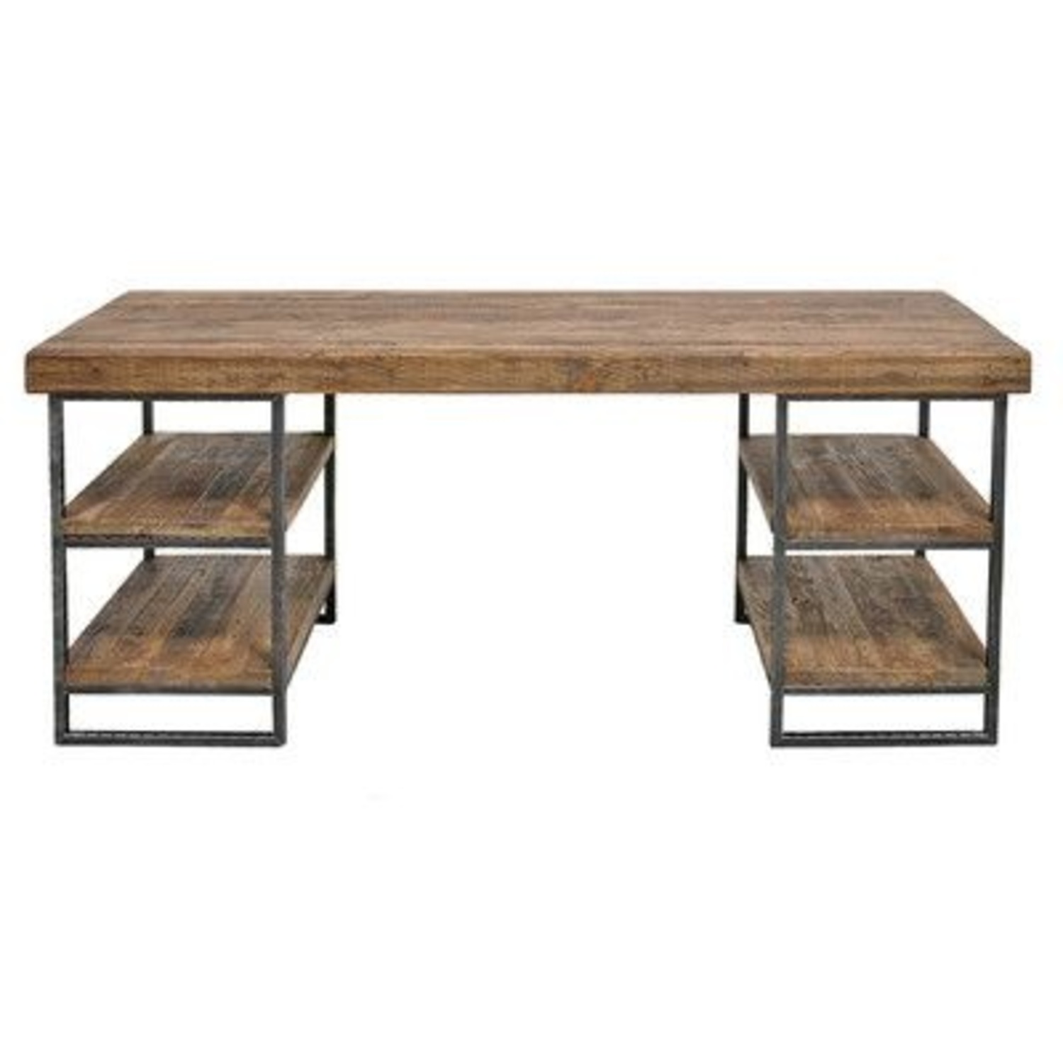West Elm Hewn Wood Desk - image-6