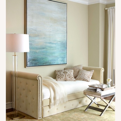 Used Horchow Beige Raven Tufted Daybed for sale on AptDeco