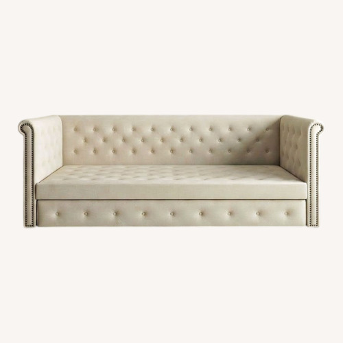 Used Horchow Beige Raven Tufted Daybed for sale on AptDeco