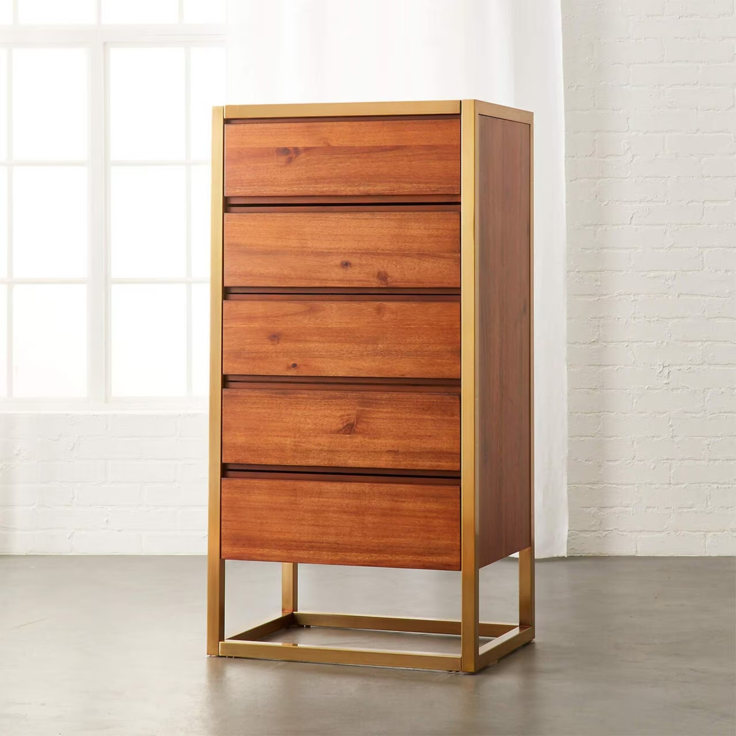 CB2 Light Brown Wood Dresser - image-7