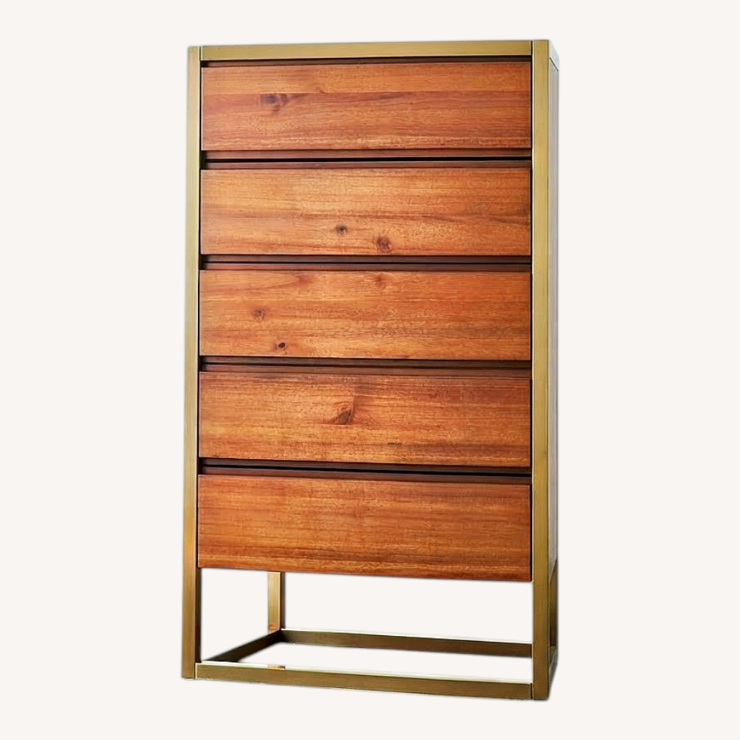 CB2 Light Brown Wood Dresser - image-0