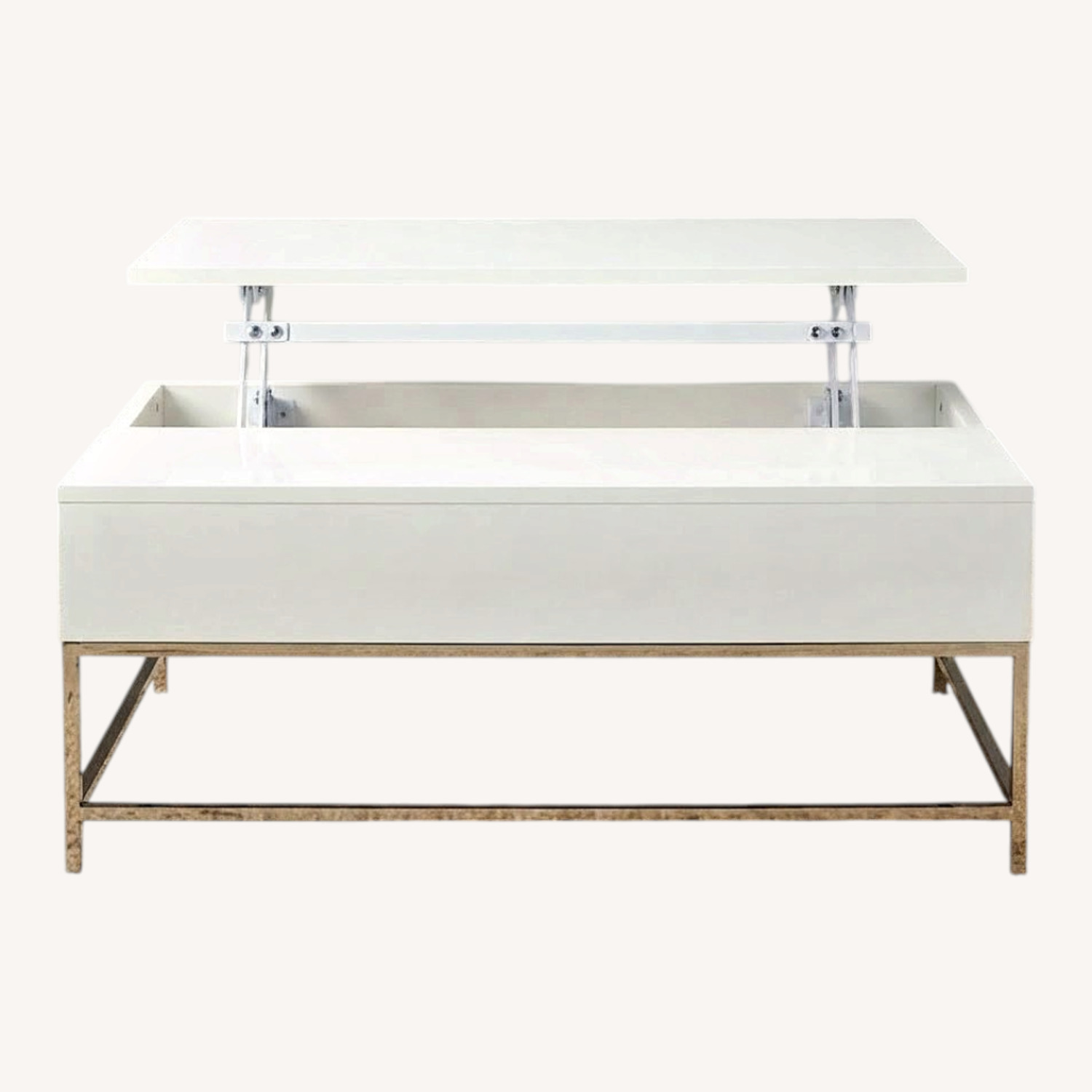 West Elm White Pop Up Coffee Table - image-0