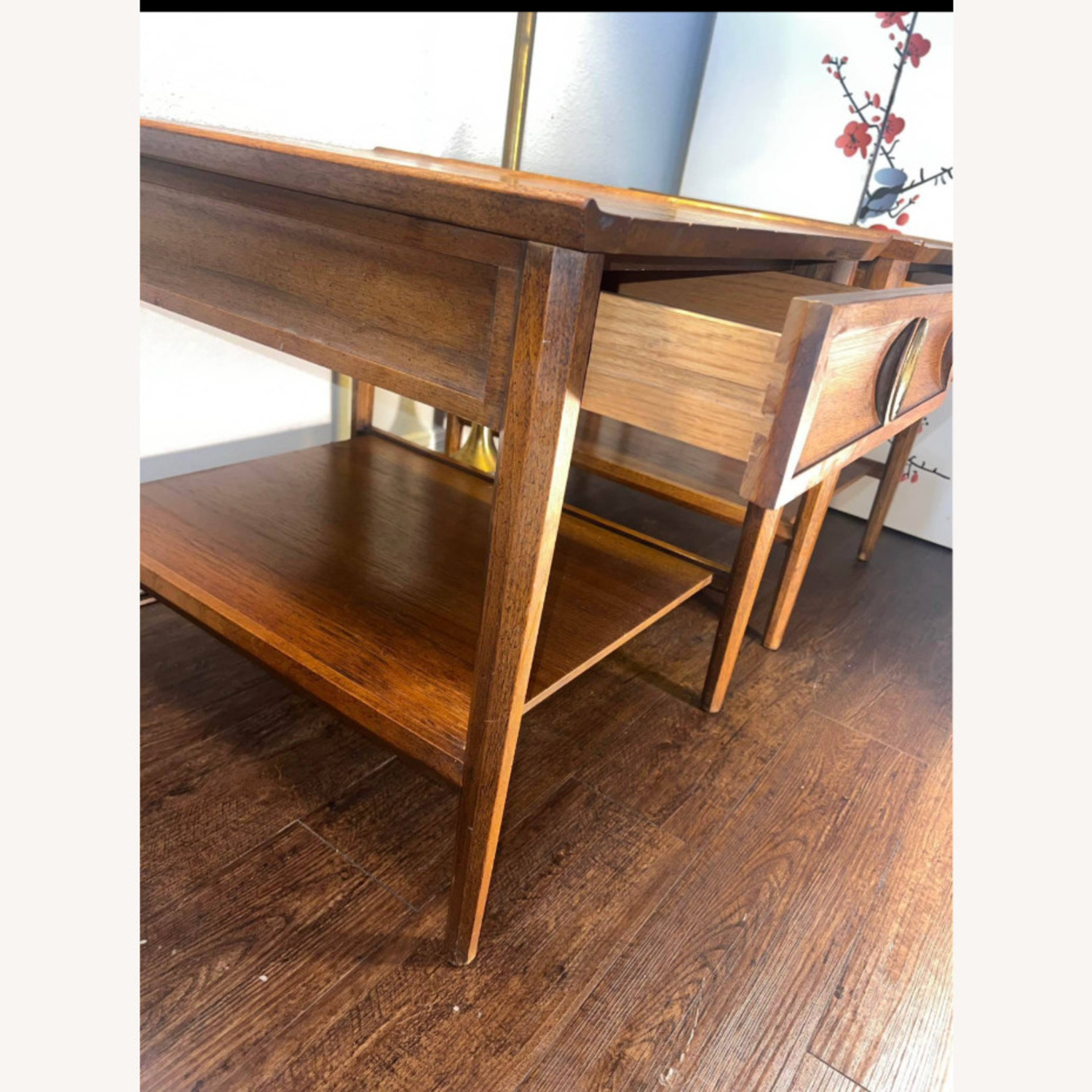 Vintage/Antique Finds Dark Brown Wood Side Table - image-3